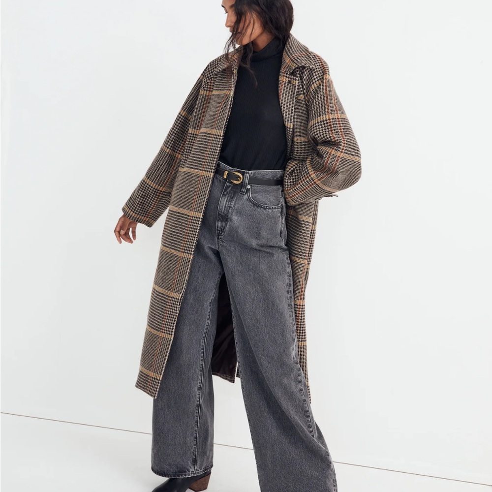 ISO! Madewell Oversized Car Coat in Glen Plaid